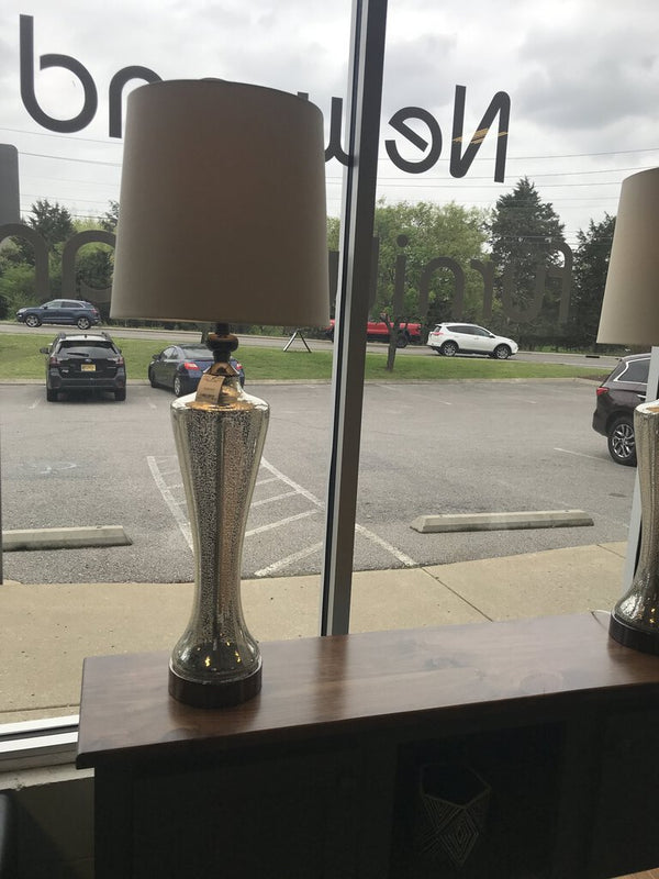 Tall Mercury Glass Lamp