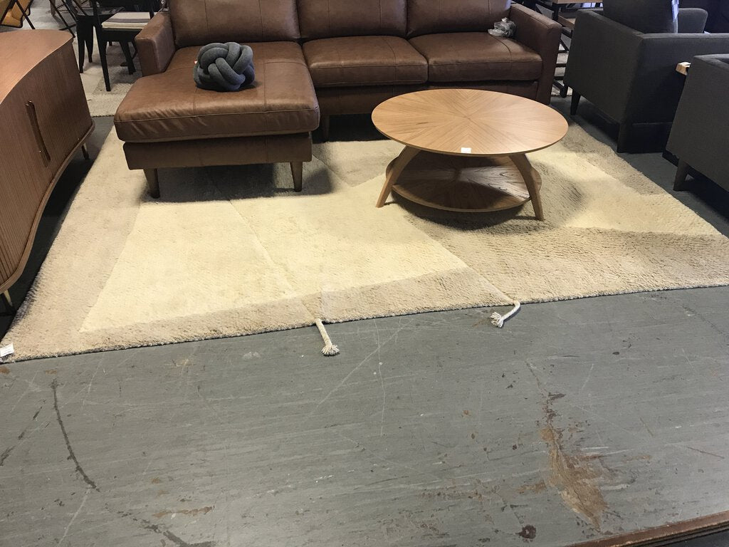 8' x 10' Cream/Tan Shag Rug