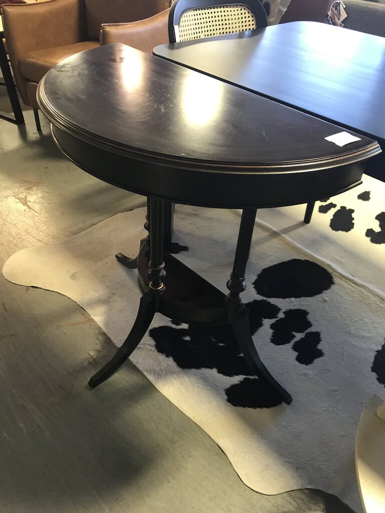 Dark Wood Bombay Demi-Lune Accent Table