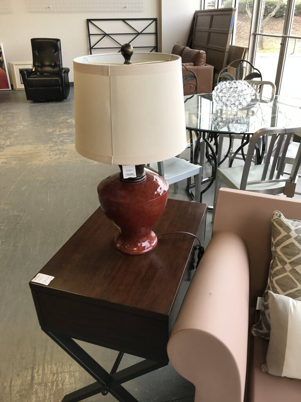 Red & Bronze Resin Lamp