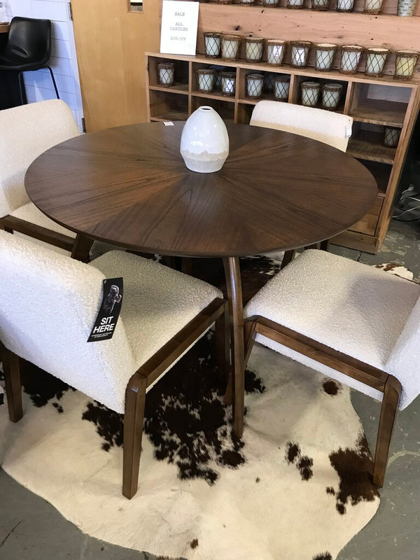 Sunburst Inlay Dining Table