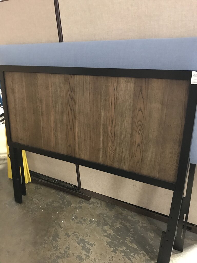 Black/Wood Tone Full Headboard