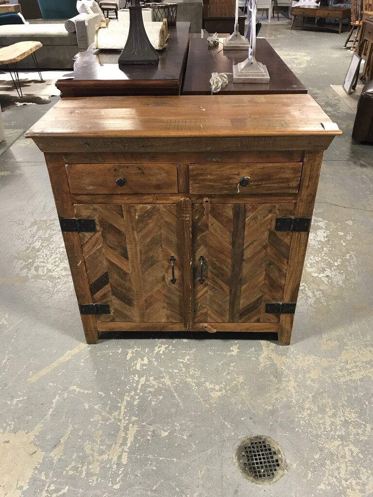 Large 2 Drawer 2 Door Mango Wood Cabinet