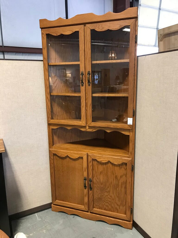 Oak Corner Cabinet