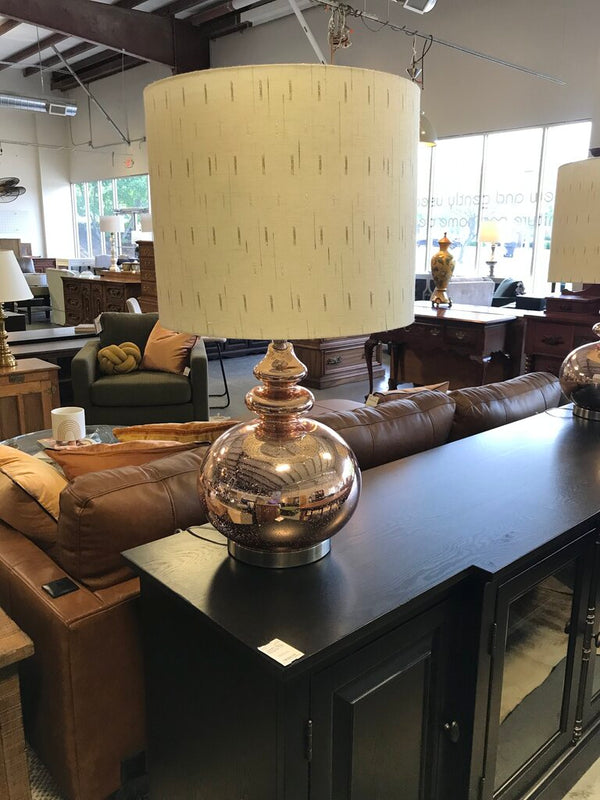 Large Copper Glass Lamp