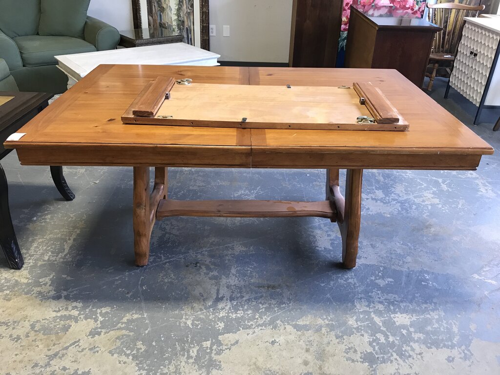 Pine Dining Table with Leaf (As-Is/Scratches)
