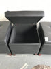 Black Square Storage Ottoman