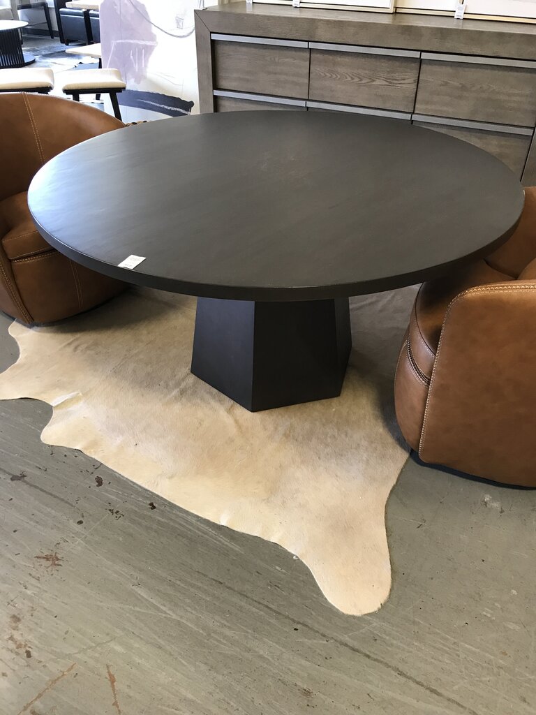 Four Hands Modern 60" Round Dining Table - Black (As-Is, Scratch)