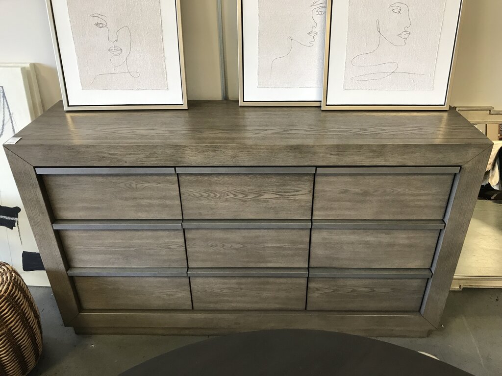 Modern Brown 9 Drawer Dresser