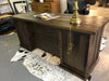 Reclaimed Barnwood 76"L Desk - Dark Walnut Stain