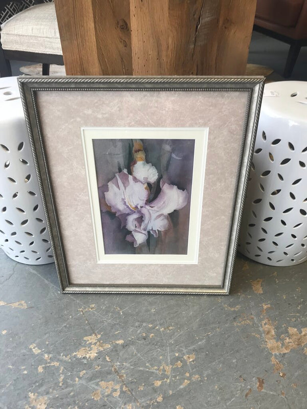 Floral Art W/Silver Frame