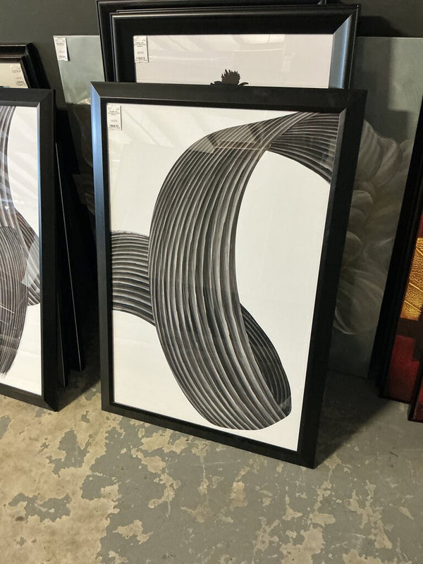 Large Black & White Abstract