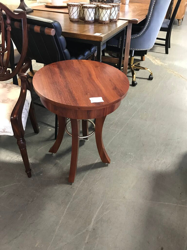 Round Wood Accent Table