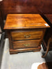 Dark Wood Night Stand with Gold Hardware (As-Is)