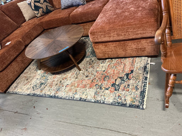 NuLoom 8'x10' Rug -Cream. Rust & Blue