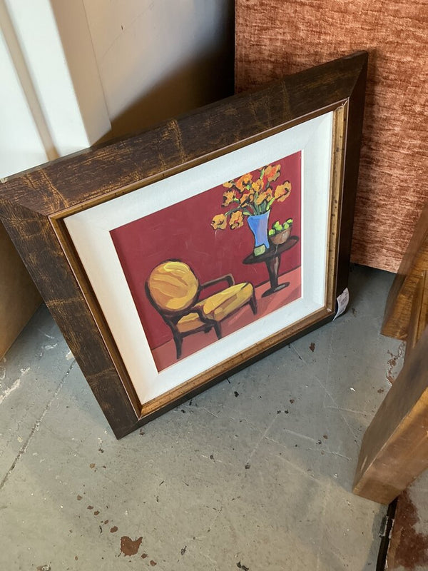 Chair & Vase Framed Print