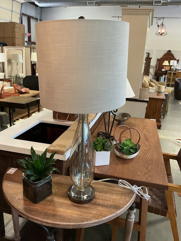 Tinted Glass Lamp Tan Shade