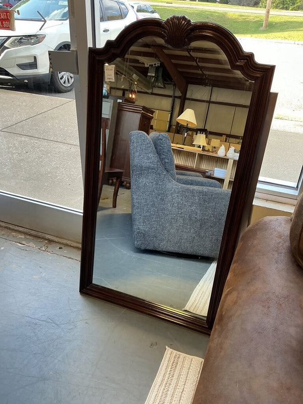 Vintage Dark Wood Mirror