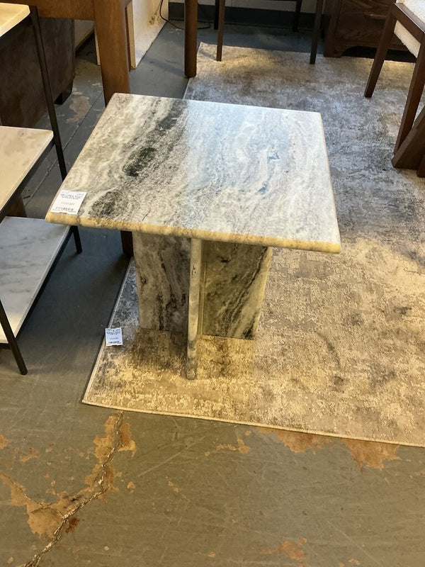Square Marble Side Table w/Marble Base