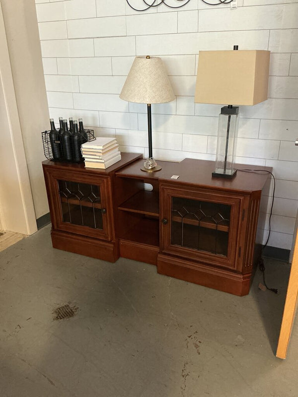 Huntington Antique Vintage Pecan Expandable TV Console (As-Is)