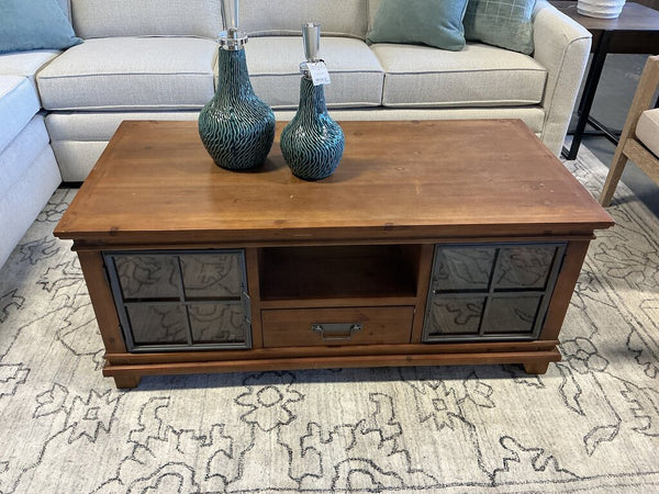 4 Door 2 Drawer Pine Coffee Table