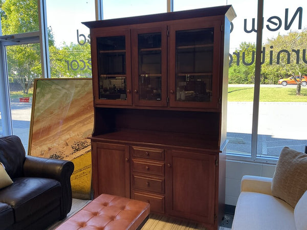 Amish 2 Piece Cherry Hutch
