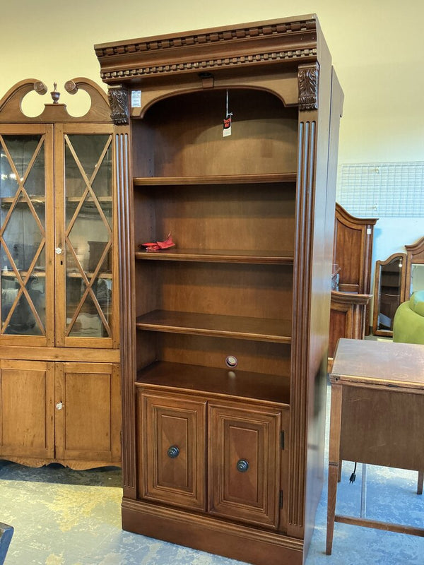 Huntington Antique Vintage Pecan 32" Open Top Bookcase