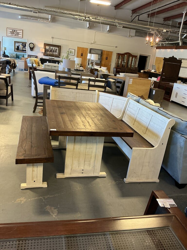 Farmhouse Banquette Dining Set