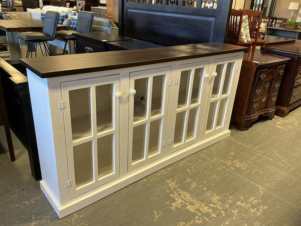 Amish 4 Door Glass Console