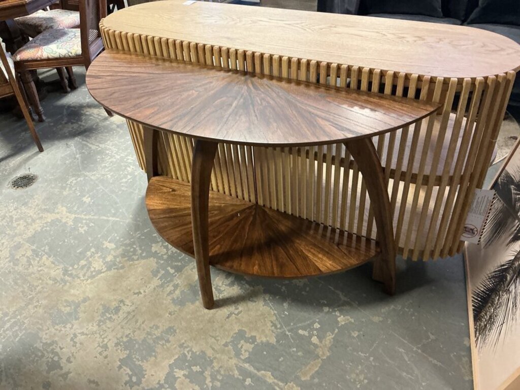Sunburst Inlay Console Table