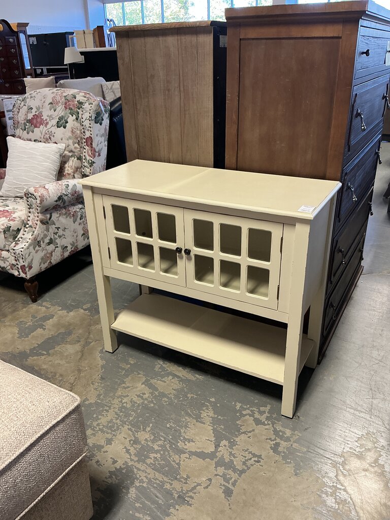 White 2 Door Entryway Cabinet