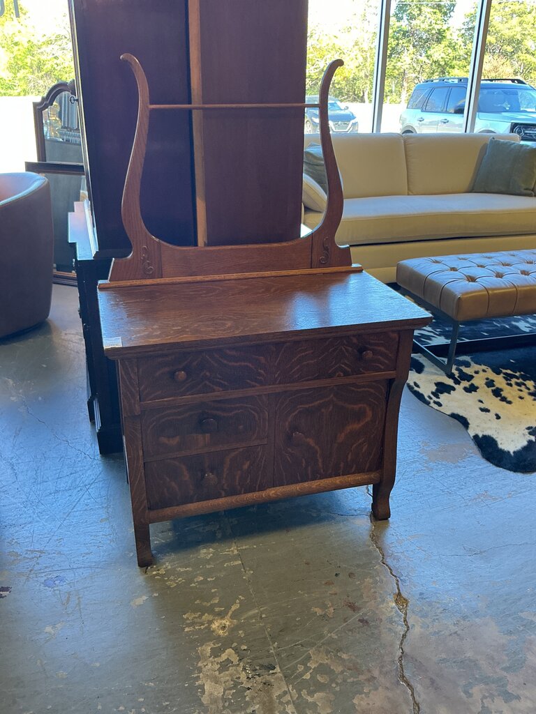 Vintage Tiger Oak Washstand