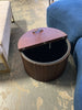 Lance 23.6" Round Coffee Table-Walnut (As-Is, Gap on side)