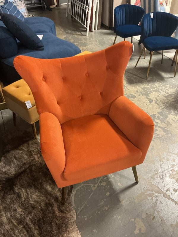 Danel Accent Chair - Orange (As-Is)