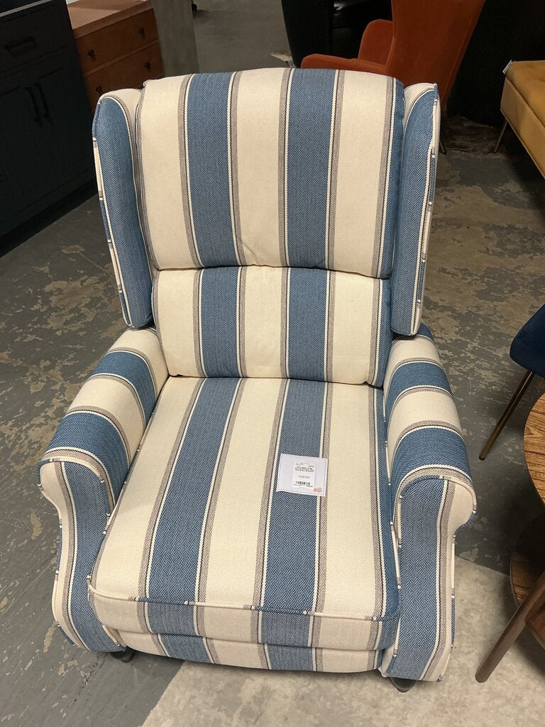 Asikli Manual Recliner Blue and White Stripped