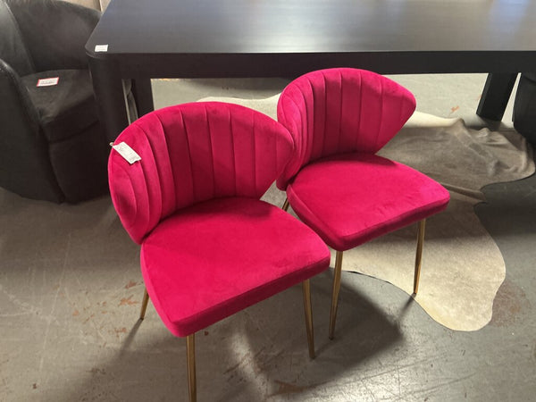 Milia Dining Chair Set of 2-Fuchsia