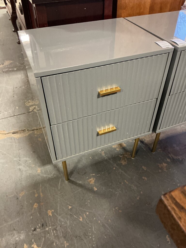 Ceandro 2 Drawer Nightstand-Grey