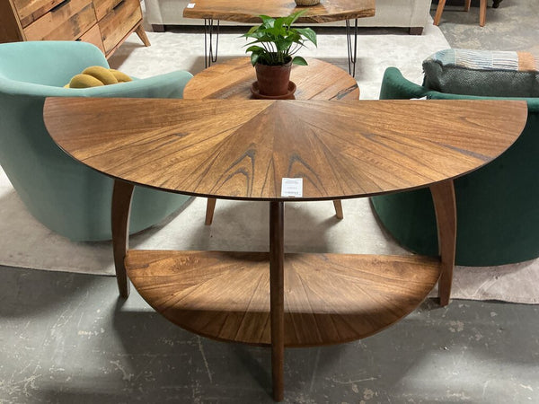 Sunburst Inlay Console Table