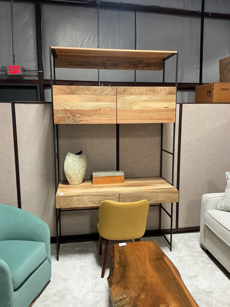 Modern 2 Tier Wood Desk