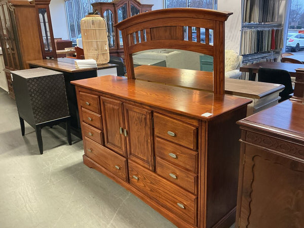 8 Drawer 2 Door Dresser w/ Mirror