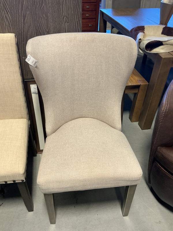 Cream Linen Dining Chair