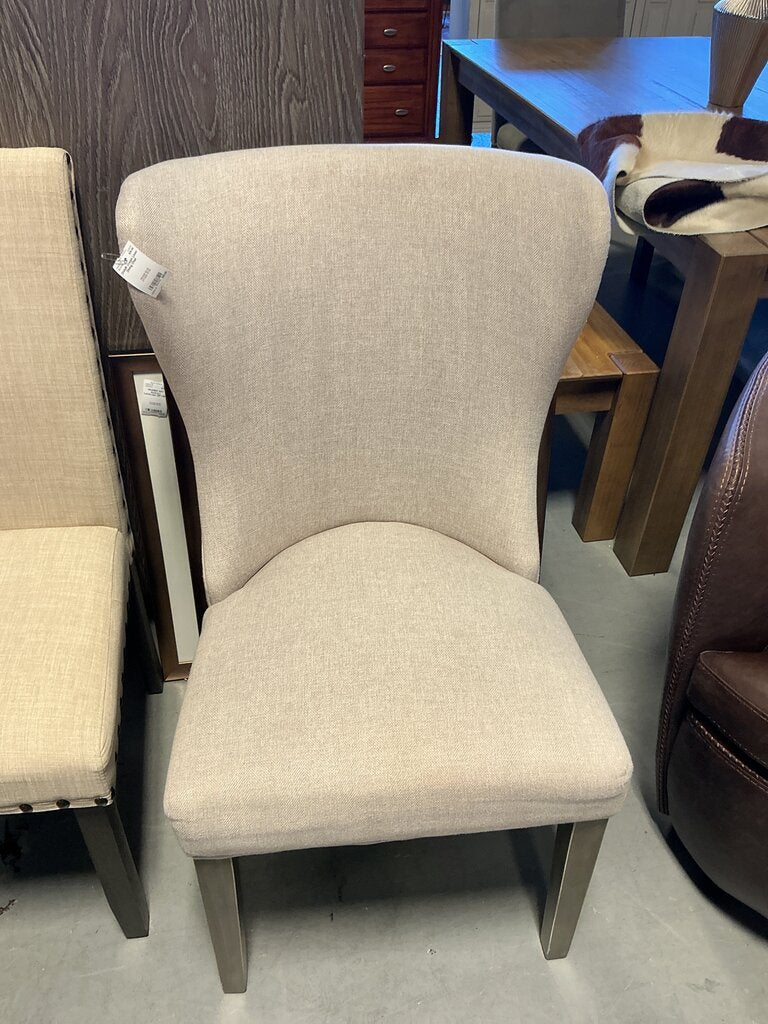 Cream Linen Dining Chair