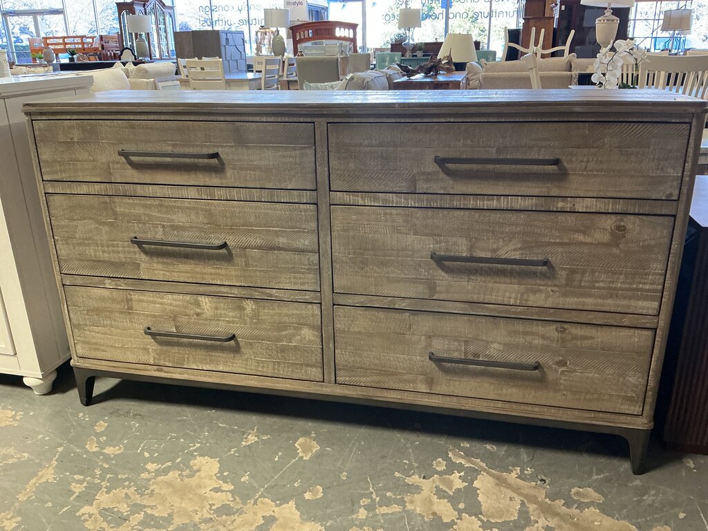 Riverside 6 Drawer Greywash Dresser