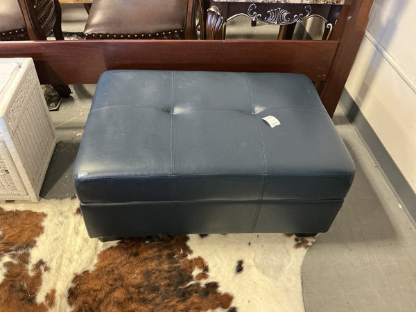 Faux Leather Ottoman (as-is)