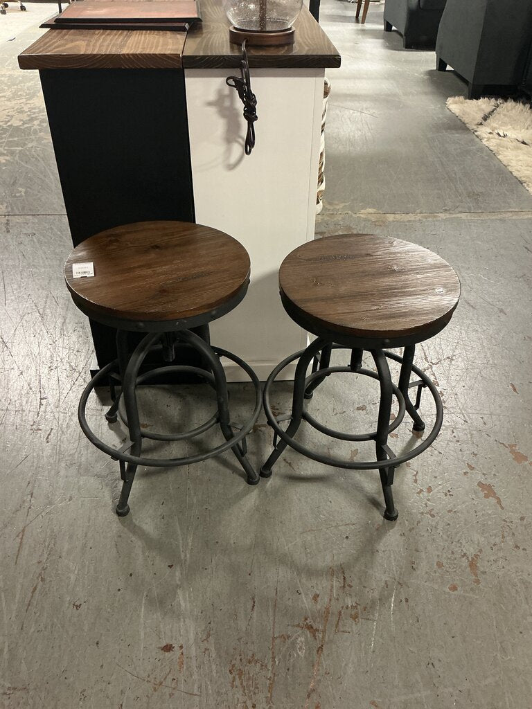 Industrial Bar Stools (PAIR)