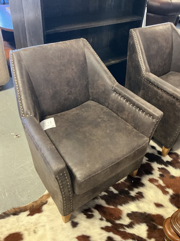 Granville Brown Leather Club Chair