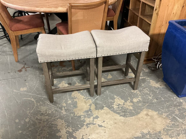 Upholstered Counter Height Stool (As-Is) (Pair)