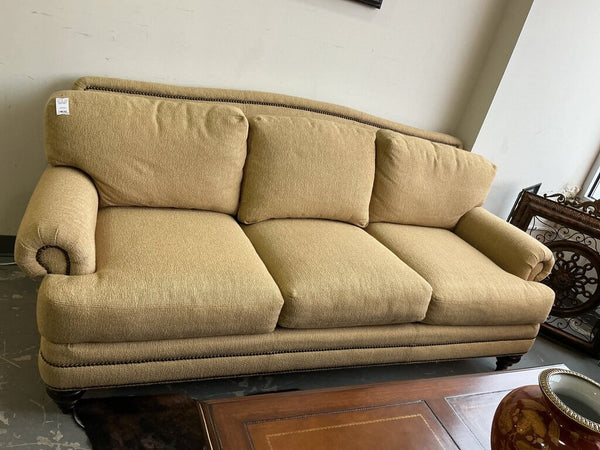 Thomasville 3 Cushion Sofa- Butter Yellow
