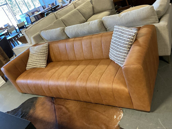 Canale Sofa by Poly & Bark - Cognac Tan