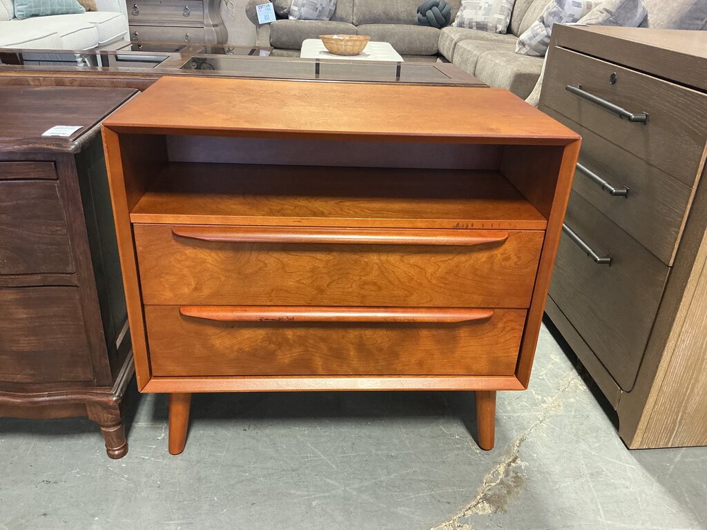 Frieda 2 Drawer Nightstand - Acorn (As-Is)